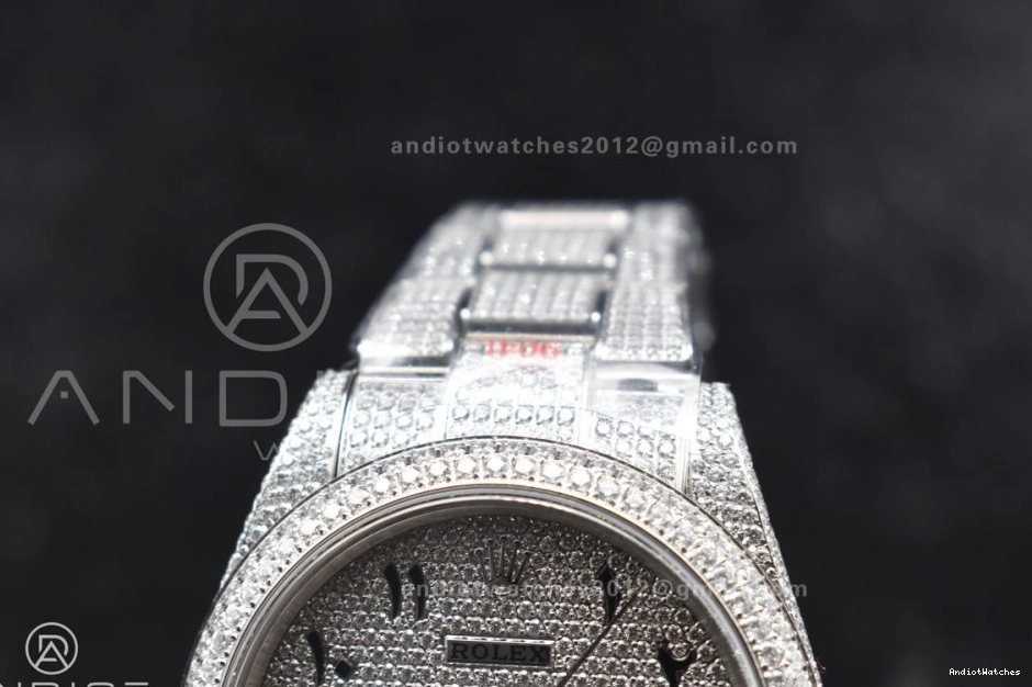 41mm ZipUp with JDF Numerical Best Diamond Date 900 Arabic DateJust Version Wheel Markers 0829